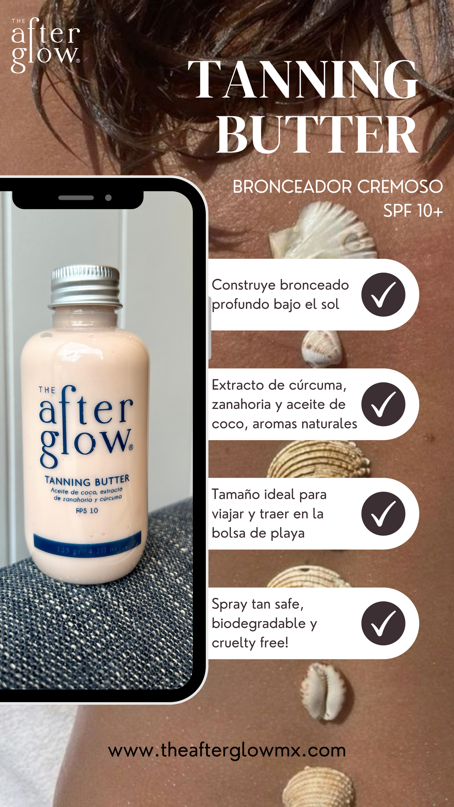 TANNING BUTTER Bronceador Cremoso SPF 10+